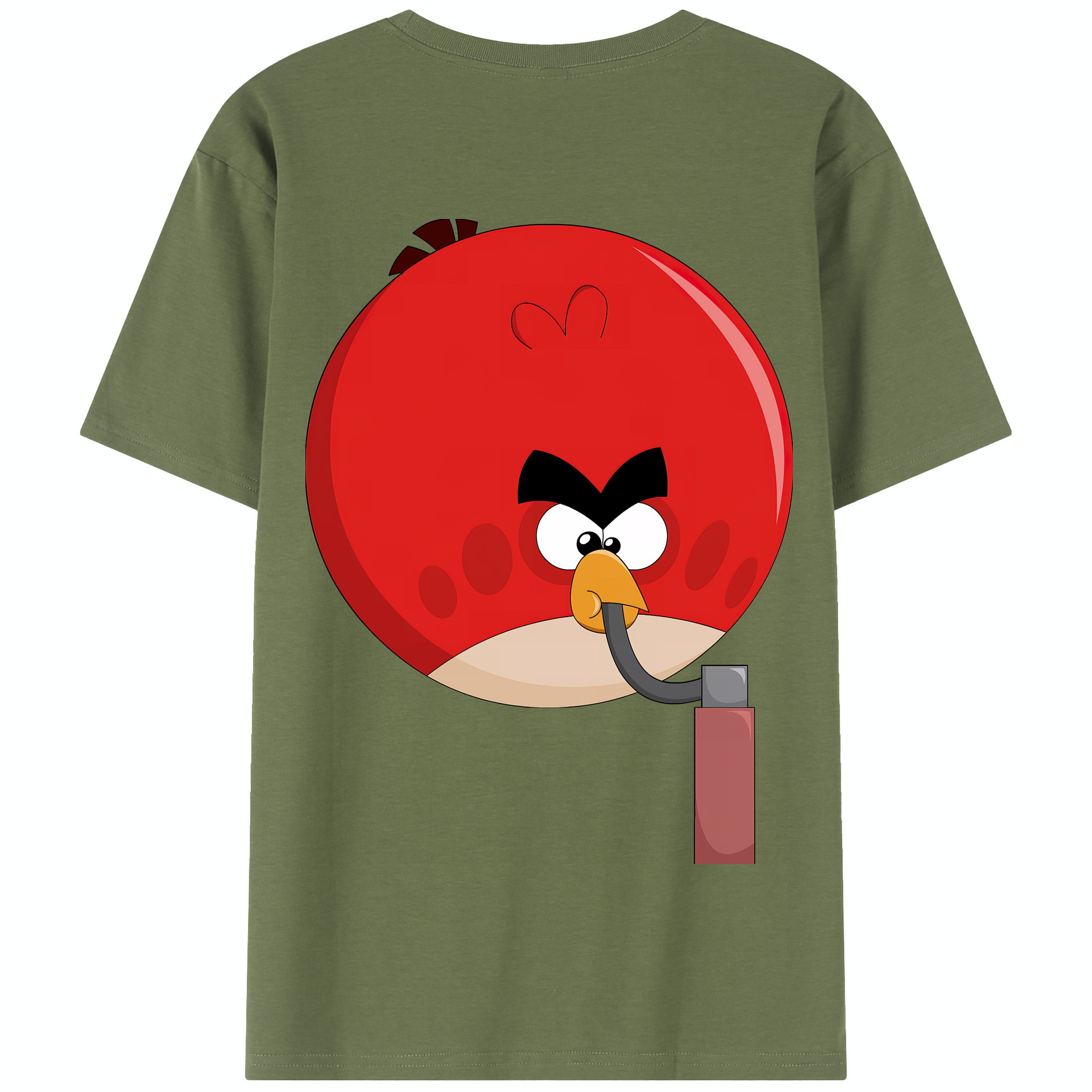 （画像用） Angry Birds アングリーバード 綿100％半袖Tシャツ（背面プリント）